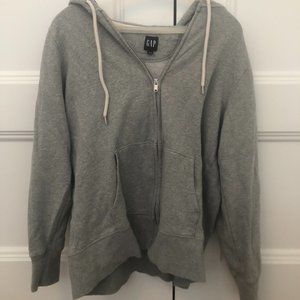 grey gap zip-up sweatshirt